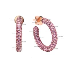 Pink sapphire pave set earrings gold | Natural pink sapphire studded earrings hoops gold | Real pink sapphire earrings hoops gold GEMSTONE DETAILS : ✦ Gemstone : Pink Sapphire ✦ Gemstone Type : Natural ✦ Gemstone Size : Mix ✦ Gemstone Shape : Round ✦ Gemstone Weight :9-10 carats ✦ Gemstone Grade : AAA METAL DETAILS : ✦ Metal : 14K/18K Gold ✦ Metal Color : Yellow / White / Rose Gold ✦ Setting : Shared Prong Setting ✦ Earring Box : Yes SHIPPING DETAILS : ✦ Shipped via : USPS ✦ Production time : 10-12 days ✦ Delivery time : 7-8 days ✦ Expedited shipping : Available ✦ Expedited shipping service : UPS ✦ Expedited shipping time : 5 days ✦ Expedited shipping cost : 70$ CUSTOMISATION DETAILS : We can customize any piece of fine jewelry. You can simply message us on Etsy or drop a text at +91-79760 Ombre Jewelry, Studded Earrings, Pink Sapphire Earrings, Ombre Earrings, Rainbow Sapphires, Sapphire Earrings Studs, Hoops Gold, Earrings Hoops, Sapphire Studs