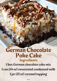 German Chocolate Dump Cake Taste Of Home, German Chocolate Poke Cake 12 Tomatoes, Old Fashioned German Chocolate Cake, German Chocolate Sheet Cake, Butterfinger Poke Cake