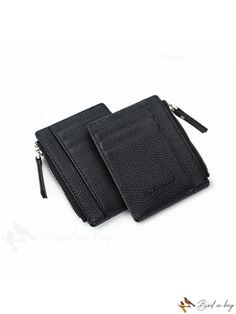 BirdinBag - Compact Black Zipper Wallet with Multi-function Card Holder Black Travel Wallet With Zipper Pocket, Black Wallets With Card Slots For Daily Use, Black Rectangular Coin Purse For Business, Black Bifold Coin Purse With Card Slots, Black Business Bag With Card Slots, Black Travel Card Holder With Zipper Closure, Black Card Holder With Zipper Closure For Travel, Black Travel Wallet With Zipper Closure, Black Coin Purse With Zipper For Everyday Use