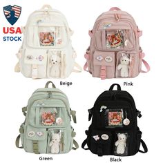 Ladies School Bag, Cute School Bags, School Bag College, Kawaii Backpack, Women Backpack Travel, Transparent Bag, Laptop Rucksack, Student Backpacks, Girl Backpacks