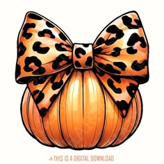 this is a digital drawing of a pumpkin with a big bow on it's head