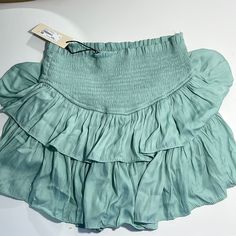 New With Tags, Never Worn Before. Perfect Condition. Stretchy Waist So Can Probably Fit A Medium As Well Pink Ruffle Skirt, Floral Wrap Skirt, Zara Mini, Faux Leather Coat, White Bodycon, Jean Mini Skirts, Tweed Mini Skirt, Wrap Mini Skirt, Bubble Skirt