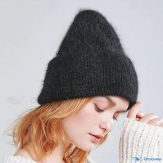 OrcaJump - Premium Ribbed Hat with Wide Cuff Adjustable Solid Bonnet For Fall, Adjustable Solid Color Bonnet For Fall, Cozy Solid Color Cap, Casual Thick Beanie Hat, Black Ribbed Hat For Fall, Solid Warm Hat, One Size, Cozy Warm Black Hat, Black Ribbed Hats For Cold Weather, Black Beanie With Short Brim For Winter