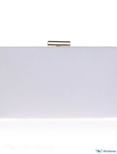 OrcaJump - Womens PU Leather Handbag Chain Solid Color Party Wedding/ Event Bag - White, Black, Pink, Gold - Fall/Winter White Rectangular Box Bag For Formal Occasions, White Clutch Box Bag For Party, White Party Clutch Box Bag, White Clutch Box Bag For Evening, White Evening Clutch Box Bag, Chic White Box Bag For Party, Elegant White Box Bag For Formal Occasions, White Evening Bags With Chain Strap, Formal White Clutch Box Bag