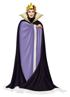 the evil queen from disney's maleficents is wearing a purple gown and gold crown