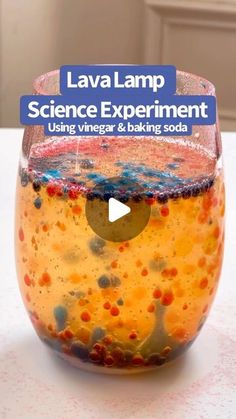 lava lamp science experiment using vinegar and baking soda