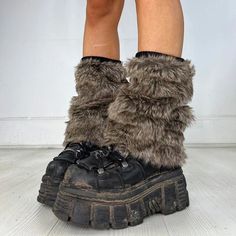 SPECIFICATIONS Material: PolyesterMaterial: AcrylicPattern Type: SolidGender: WOMENItem Type: Leg WarmersName: Vintage Faux Fur Leg Warmerspackage: 1*pair of leg warmersUse for: new year's gift,boots socks,cosplay,y2k,lolita,Japanese JKMaterial:... Faux Fur Leg Warmers, Y2k Grunge Aesthetic, Fur Leg Warmers, Leather School Backpack, Cosplay Accessories, Y2k Baby Tee, Goth Grunge, Comfy Hoodies, Y2k Grunge