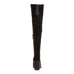 Our best-selling thigh-high boot will elevate any ensemble. The Logan black over-the-knee boot features a soft, unlined suede upper, an easy to wear heel height, and an elastic back panel at the calf for added comfort. Suede upper in black Insole: Canvas Lining material: Vamp, canvas and shaft unlined Outsole: Recycled rubber Style type: Over the knee boot Heel material: Stacked Heel height: 3.15 inches Shaft height: 20 inches Calf circumference: 14 inches Brass functional inside zipper Elastic Fall Thigh High Suede Heeled Boots, Thigh High Suede Heeled Boots For Fall, Fall Suede Thigh-high Heeled Boots, Suede Knee-high Boots With Stacked Heel, Chic Thigh High Suede Boots, Tall Suede Over-the-knee Boots, Fall Suede Over-the-knee Boots, Knee-high Suede Heeled Boots, Chic Suede Over-the-knee Boots