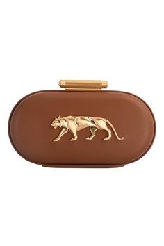 Shop for Sabyasachi The Royal Bengal Minaudiere Clutch Online at Aza Fashions Sabyasachi Logo, Royal Bengal Tiger, Potli Bags, Bengal Tiger, Brown Handbag, Chiffon Saree, Sequins Embroidery, Handbags Online, Traditional Jewelry