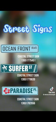 various street signs are shown in this screenshote screen shot from the beach side