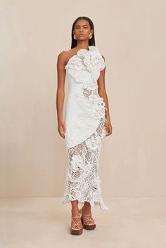 GALLA CROCHET GOWN - OFF WHITE – CULT GAIA Crochet Baby Skirt, Crochet Zig Zag, Crochet Gown, Knit Skirt Pattern, Crochet Wedding Dresses, Icon Clothing, Crochet Skirt Pattern, Irish Crochet Dress, Mesh Tops