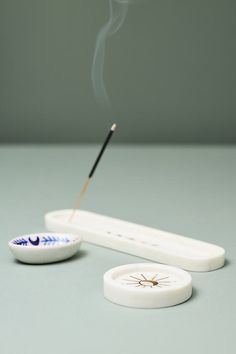 Burn your favorite incense scent with this unique ceramic holder. | Long Celestial Incense Holder by Matr Boomie in White at Anthropologie Ceramic Holder, Incense Stick Holder, Incense Burner Holder, Sculpture Art Clay, Incense Sticks Holder, Zodiac Gifts, Art Clay, Unique Ceramics, Incense Sticks