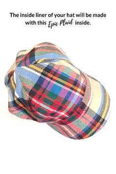 Baker Boy Newsboy HatReversible3-5 days processing time*all hats will be made with EPIC Plaid on inside, placement of plaid will vary TO ORDER:Please select a size from the drop down menu and leave me a note of your choice of corduroy color! Easy Peazy! New to the Bound family of hats is the cutie patootie Baker Boy Newsboy Hat. From casual date night to camping or simply getting groceries - this honey will cover third (and fourth) day hair in a jiffy and you'll look cute as a button. *Please kn Plaid Adjustable Curved Brim Hat, Adjustable Plaid Hat With Curved Brim, Casual Plaid Flat Cap, Multicolor Flat Cap Baseball Cap Casual Style, Multicolor Short Brim Baseball Cap, Adjustable Plaid Cap, Adjustable Plaid Flat Cap, Casual Plaid Hat With Curved Brim, Plaid Cap One Size Fits Most