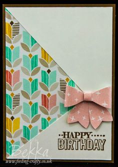 a close up of a birthday card with a bow