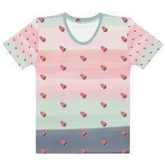 Watermelon Popsicle Women's T-shirt - Get to know your new favorite tee--it's super smooth, super comfortable, and made from a cotton touch polyester jersey that won't fade after washing.  * 95% polyester, 5% elastane (fabric composition may vary by 1%) * Premium knit mid-weight jersey * Four-way stretch fabric that stretches and recovers on the cross and lengthwise grains * Regular fit This product is made especially for you as soon as you place an order, which is why it takes us a bit longer t Long T, Elastane Fabric, Especially For You, Getting To Know You, The Cross, Cute Shirts, Womens Clothing Tops, Neck T Shirt, Stretch Fabric