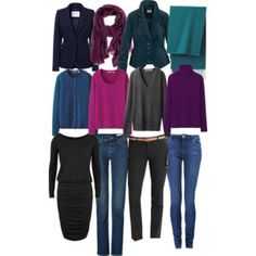 Deep cool clear capsule wardrobe Dark Winter Capsule Wardrobe, Deep Winter Outfits Capsule Wardrobe, Deep Winter Wardrobe, Deep Winter Capsule Wardrobe, Winter Deep, Deep Winter Palette, Deep Winter Colors, Project 333, Winter Palette