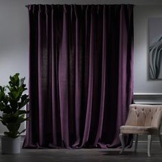 Luxury HOME DECORATION - Decorate your home or office with our superb curtain sheets. These exceptional qualities velvet look wraps have been expected for rooms, windows, private, nursery rooms, and lodgings. Wraps for rooms will keep the remainder of the world from slithering into your secret minutes so you can see the value in security. Lilijan Home & Curtain Curtain Color: Purple, Size per Panel: 52" W x 144" L | Lilijan Home & Curtain Solid Room Darkening Tab top Curtain Panels Polyester in Purple Curtains, Tab Top Curtains, Decorative Curtains, Textile Wall Hangings, Red Panels, Decor Pillows, Home Curtains, Room Darkening Curtains, Curtain Designs