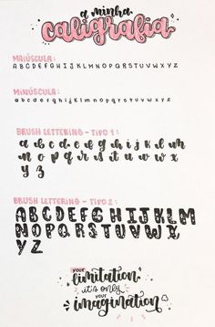 the font and numbers are all handwritten in different styles, including one for each letter