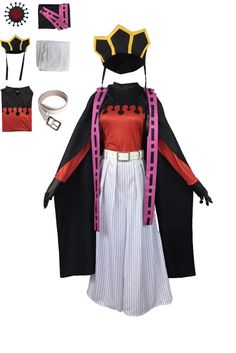 PRICES MAY VARY. Anime Cosplay Costume for Women Material: polyester. Soft and comfortable, good quality. Package include: kimono + cloak + shirt + girlde + accessories. Occasion: cosplay, comic convention, Halloween, party, outdoor, gift for friends or family. Please check the size chart carefully, it's probably different with your regular size. Size Small: Height: 63-65 inch/160-165 cm; Bust: 31-34 inch/79-87 cm; Waist: 24-26 inch/60-67 cm; Size Medium: Height: 65-67 inch/165-170 cm; Bust: 34- Doma Cosplay, Douma Cosplay, Twelve Kizuki, Outfit Kimono, Cos Clothing, Demon Costume, Cloak Dress, Kimono Outfit, Anime Demon Slayer