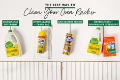 the best way to clean your own racks is with dishwasher detergents