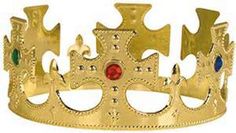 YOU GET ONE OF THESE NOVELTY KING CROWNS WITH CROSSES AND JEWELS         Search Description NOW EVERYONE CAN BE KING!   THESE CUTE KING CROWNS ARE FUN FOR ALL AGES! USE THEM AS PARTY FAVORS! PLAY DRESS UP WITH THEM! IMATATION JEWELS GREAT FOR IMAGINATIVE PLAY! CROWNS ARE ABOUT 8 INCHES IN DIAMETER GREAT FOR THE PARTY YOU'LL LOVE THIS GOLD KING CROWN Payment 1-Paypal 2-Credit cards -- Email or call Novelties company 801-484-6769 2250 South Main Street SLC UT 84115 Shipping Item will be shipped wi Crown For King, Gold King Crown, Prom King And Queen, Game Of Thrones Party, King's Crown, Queens Tiaras, Prom King, Queens Jewels, Prince Crown