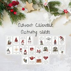 an image of a calendar with christmas decorations