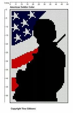 an american soldier cross stitch pattern