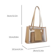 Place Of Origin : HE BEI  Province Types of bags : Shoulder Handbags Place Of Origin : HE BEI Province Occasion : Versatile Exterior : NONE Hardness : SOFT Closure Type : zipper Pattern Type : Solid Gender : WOMEN Style : fashion Decoration : NONE Number of Handles/Straps : two Lining Material : None Handbags Type : Shoulder Bags Main Material : PU Shape : Casual Tote Brand Name : MOONBIFFY Department : Women Main material : PVC/PU Usage : one shoulder Handbag : Women Handbag clear bag : bag for women Designer Bag : Composite Bag Women Fashion Handbag 2pcs/set Transparent PVC Large Capacity Beach Tote Bag Composite Bag Casual Jelly Hand-bagFeature:1.Stylish Design: This fashionable shoulder tote bag features a simple and elegant design with transparent PVC material, making it perfect for w Brown Shoulder Bag For School In Summer, Brown Summer Shoulder Bag For School, Brown Shoulder Bag For School Summer Season, Casual Shoulder Bag With Clear Strap, Casual Everyday Shoulder Bag With Clear Strap, Casual Shoulder Bag With Clear Strap For Everyday, Casual Clear Tote Shoulder Bag, Casual Clear Shoulder Bag For Shopping, School Bag With Clear Strap For Summer