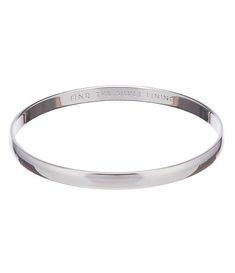 kate spade new york Find Silver Lining Bangle Bracelet | Dillard's Solid Silver Bracelets, Silver Pendant Lighting, Silver Bracelets For Women, Silver Jewels, Diamond Brooch, Silver Lining, Silver Bangle Bracelets, Silver Bangle, Bangles Jewelry