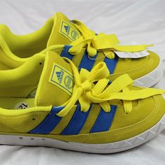 Adidas Originals Gy2090 Adimatic Shoes Men's Bright Yellow / Blue New Withou Box Adidas Yellow, Shoes Adidas, Sports Brands, Bright Yellow, Mens Shoes Sneakers, Yellow Blue, Adidas Shoes, Adidas Men, Blue Yellow