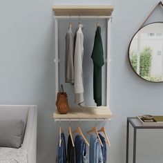 Upgrade your closet with the elegantly designed Origin21 Closet System. Combining function with ease of installation and adjustability, this system will allow for a customized closet to perfectly fit your organization needs. This kit includes wood shelves to elevate the look of your closet. Origin 21 Edda 2-Feet to 2-Feet W x 4.16-Feet H Natural Oak Solid Shelving Wood Closet System in White | WD2KIT-16-OAK Small Closet Storage Ideas, Customized Closet, Wood Closet Organizers, Small Closet Storage, Wood Closet Systems, Closet Storage Ideas, Wood Closet, Closet Kits, Metal Shelving