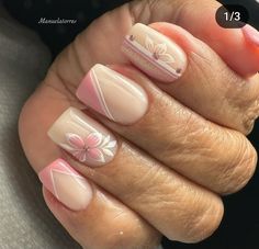 Nails Polish, Gel Manicure, Nails On Fleek, Floral Nails, Fancy Nails, Mani Pedi, Nail Tech, Stylish Nails, Beautiful Nails