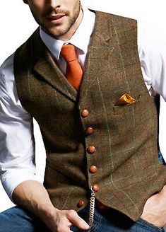 Great shopping ideas for Mens Waistcoat Vintage Tweed Groom Bestman Wedding Party Vests Large XL XXL 3XL, Fashion Mens winter Coats jacket Mens Vest Casual, Steampunk Vest, Army Green Vest, Business Clothing, Men's Vests, Tweed Waistcoat, Tweed Suit, Mens Suit Vest