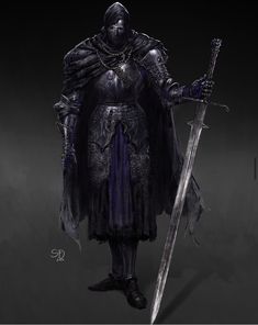 Dark Souls Artwork, Black Armor, Dungeons And Dragons Classes, Fantasy Props, Weird Creatures, Fantasy Warrior