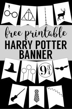 free printable harry potter banner for the kids to use on their own wall hangings