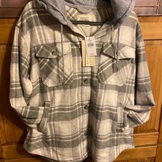 Flannel Jacket. Plaid Flannel Outerwear For Outdoor, Hooded Plaid Outerwear For Spring, Cozy Flannel Outerwear For Winter, Cozy Flannel Winter Outerwear, Casual Flannel Outerwear For Fall, Plaid Hooded Flannel Outerwear, Cozy Flannel Outerwear With Long Sleeves, Cozy Long Sleeve Flannel Outerwear, Winter Flannel Outerwear With Pockets