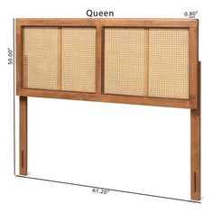 Baxton Studio Gilbert Mid-Century Modern Ash Walnut Finished Wood and Synthetic Rattan Full Size Headboard FredCo Full Size Headboard, Walnut Bed, Modern Headboard, Rattan Headboard, Queen Size Headboard, Full Headboard, Headboard Styles, Caned Headboard, King Size Headboard