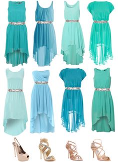 different types of dresses in various colors