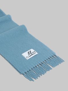 Brushed alpaca scarf with fringe trims. Marni logo label. 35 cm x 220 cm. Marni Mohair Scarf, Scarf Shop, Scarf With Fringe, Alpaca Scarf, Flat Heel Boots, Trunk Bag, Slides Sandals, Logo Label, Women Essentials