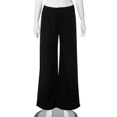 41948926345263|41948926378031|41948926410799 Casual Wide Leg Pants With Button Closure, Full Length, Black Cotton Pants With Button Closure, Casual High Waist Dress Pants With Buttons, Black Non-stretch Wide Leg Cargo Pants, Casual Full Length Pants With Buttons, Black Casual Dress Pants With Button Closure, Casual Black Dress Pants With Button Closure, Casual Full Length Buttoned Pants, Baggy Full-length Pants With Button Closure