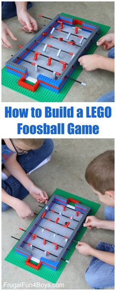 how to build a lego foosball game with instructions for kids and adults alike