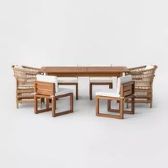 an image of a table and chairs set up on the floor in front of a white background