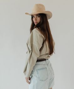 A light + comfortable Western straw style, the Codi has a classic, pinched crown with a wavy western upturned brim. Pair with your favorite tee shirt + jeans or coolest summer swimsuit for the ultimate coastal cowgirl style. Luxury Western Straw Hat, Straw Brimmed Western Hat, Western Straw Hat With Upf 50+ And Curved Brim, Western Straw Hat With Upf 50+ Flat Brim, Beige Western-style Woven Straw Hat, Halo Style, Summer Swim Suits, Wearing A Hat, Cowgirl Style