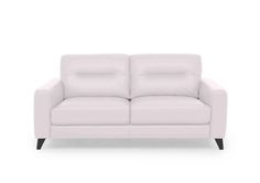 a white leather couch on a white background