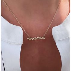 Gift Mom the Mama Necklace in Gold – A Beautiful Piece of Women's Fine Jewelry, Perfect for Cherished Moments and Everyday Elegance. This script mama nameplate jewelry in gold makes the ultimate everyday fine jewelry style. We offer this solid gold mama necklace style in a variety of metal colors including 14 karat yellow gold, white gold and rose gold options aswell as two length options in 16" or 18". Specifications: Need in a rush? Please leave us a note and check out with expedited shipping. Nameplate Jewelry, Mama Aesthetic, Script Necklace, Magnetic Necklace, Mama Necklace, Everyday Elegance, Jewelry Style, Initial Jewelry, Fine Jewelry Collection