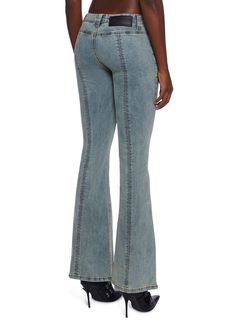 Check you out in these jeans that have a denim construction, zipper detailing on pant legs, side pockets with zipper closures, and a front double button and zipper closure. Kiss Outfits, Pink Bling, Streetwear Y2k, Zipper Detail, Y2k Fashion, Dolls Kill, Exclusive Collection, Knee High Boots, Online Boutique