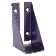 a purple shelf bracket with two holes on the bottom and one hole in the middle