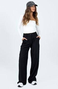 Princess Polly Archer Wide Leg Pants | Nordstrom Archer Pants, Laid Back Outfits, Winter Bottoms, Loungewear Sets, Casual Tank Tops, Sustainable Clothing, Floral Dress Black, Zurich, Knit Sweater Cardigan