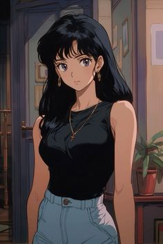 Most Beautiful Anime Characters, Anime Style Art Illustrations, 80s Anime Woman, Classic Anime Wallpaper, Manga Style Art Illustrations, Vintage Anime Style, 90s Anime Characters, Animated Characters Aesthetic, 90s Anime Character Design