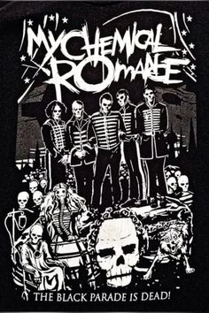 the black parade is dead t - shirt, with an image of skeletons on it